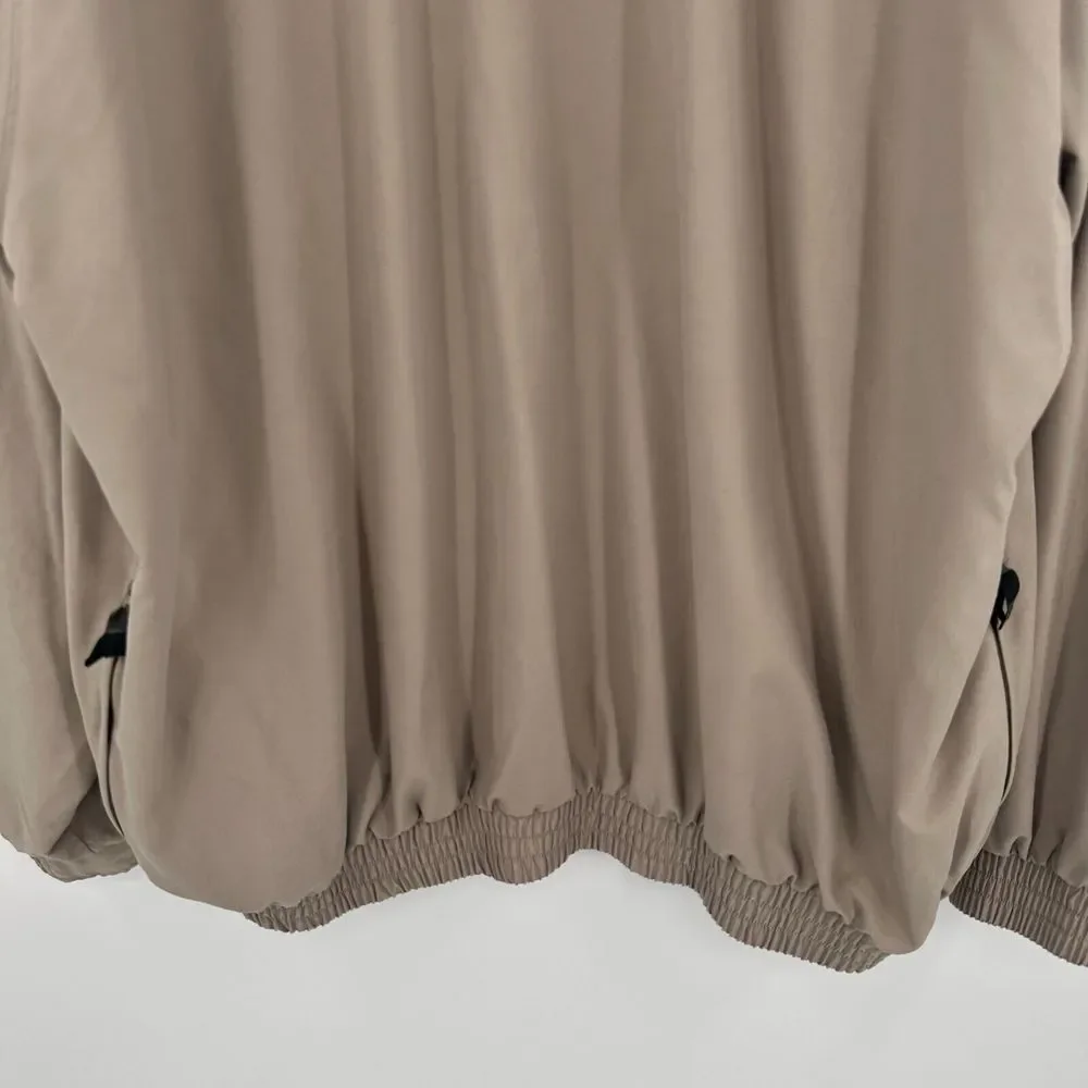 Nike Golf Track Jacket Mens XL Tan Spring Run Logo Long‎ Sleeve Athletic Fit